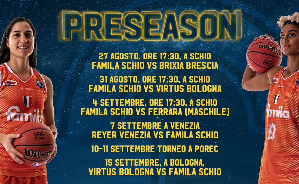 Il calendario della preseason