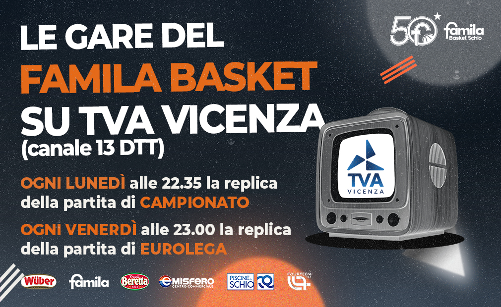 Le gare del Famila Wuber tornano su TVA Vicenza